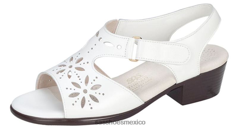mx SAS mujer versátil sandalias con tira en el talón y motivo de rayos de sol blanco LVV46103