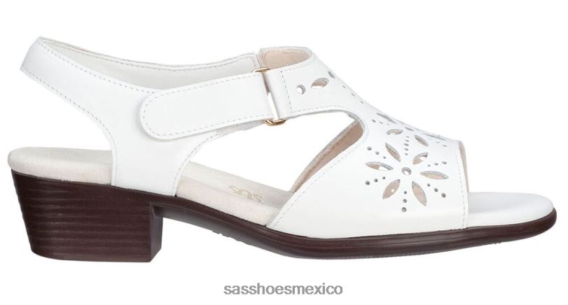 mx SAS mujer versátil sandalias con tira en el talón y motivo de rayos de sol blanco LVV46103