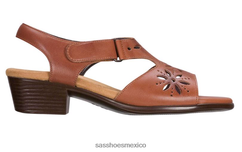 mx SAS mujer versátil sandalias con tira en el talón y motivo de rayos de sol castaña LVV46105