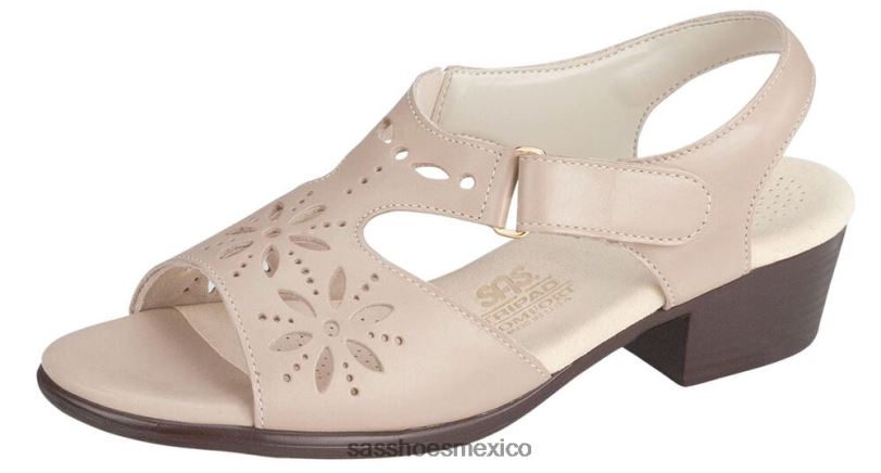 mx SAS mujer versátil sandalias con tira en el talón y motivo de rayos de sol crema LVV46104