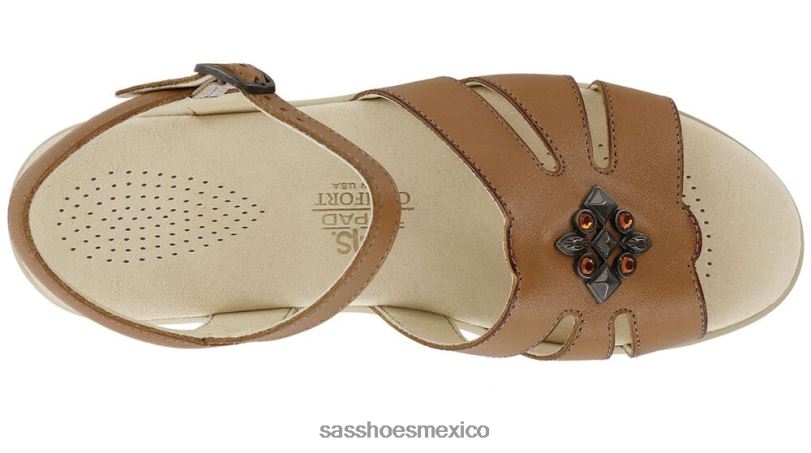 mx SAS mujer versátil sandalias helena con tiras bronceado antiguo LVV4692