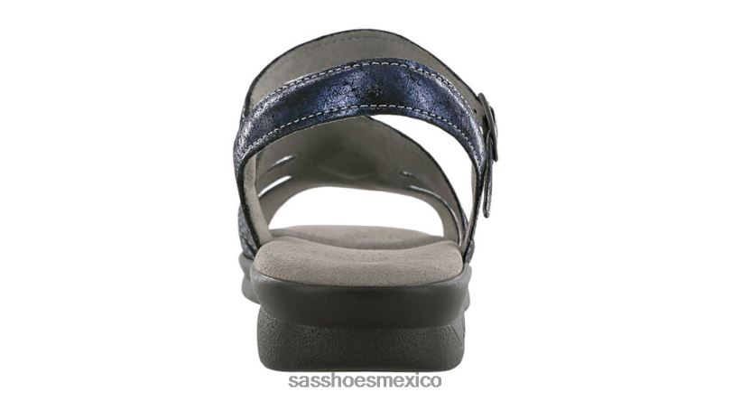 mx SAS mujer versátil sandalias helena con tiras crujido azul marino LVV4691