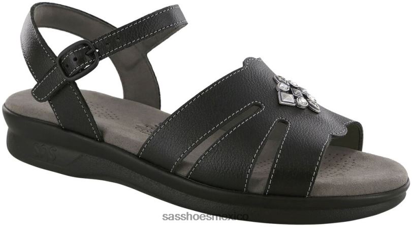 mx SAS mujer versátil sandalias helena con tiras negro LVV4690