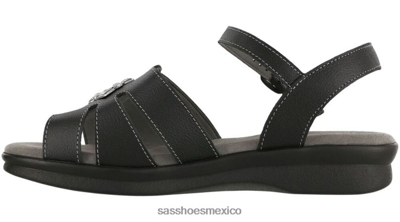 mx SAS mujer versátil sandalias helena con tiras negro LVV4690