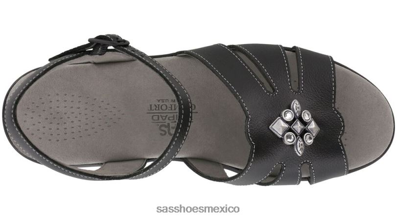 mx SAS mujer versátil sandalias helena con tiras negro LVV4690