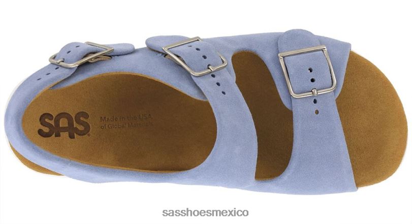 mx SAS mujer versátil sandalias holgadas con correa en el talón cielo puerto LVV46111