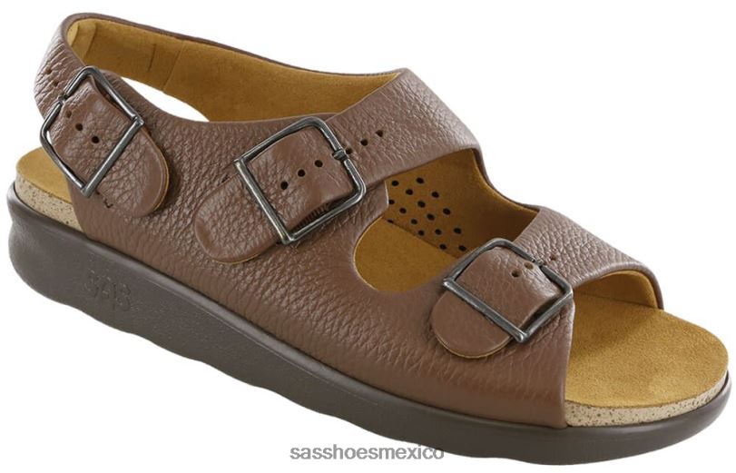 mx SAS mujer versátil sandalias holgadas con correa en el talón ámbar LVV46116