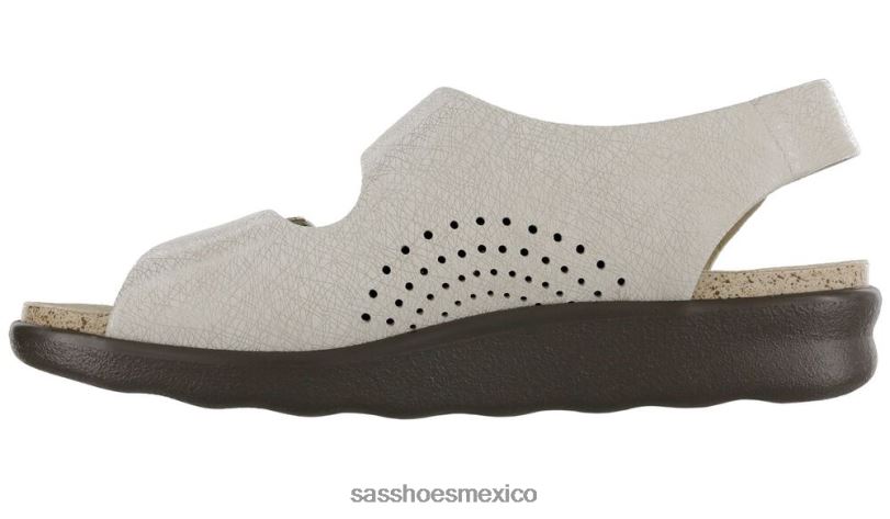 mx SAS mujer versátil sandalias holgadas con correa en el talón tela de lino LVV46109