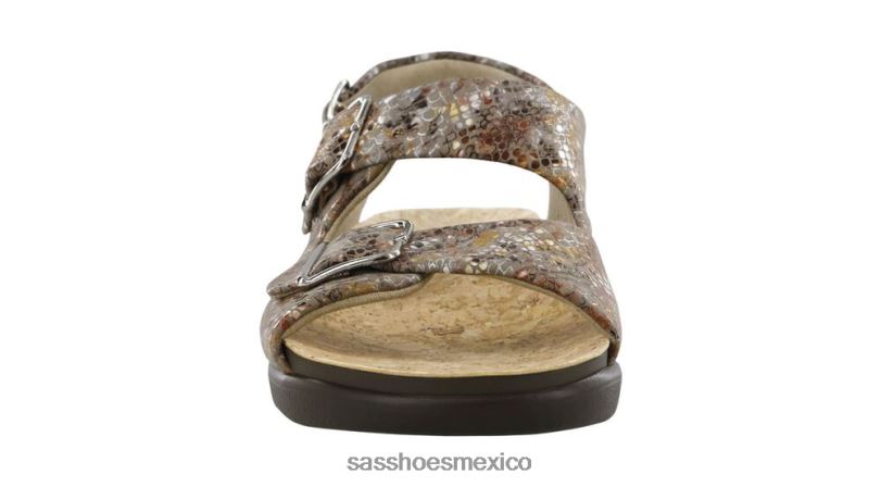 mx SAS mujer versátil sandalias holgadas con correa en el talón topo multiserpiente LVV46117
