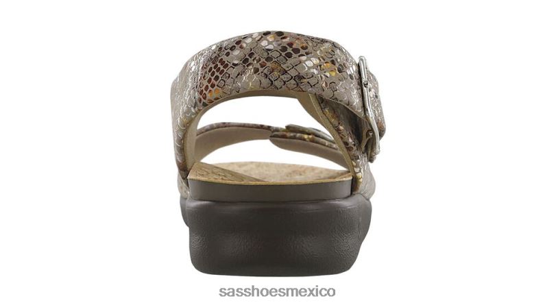 mx SAS mujer versátil sandalias holgadas con correa en el talón topo multiserpiente LVV46117