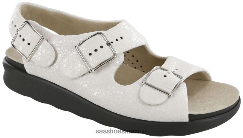 mx SAS mujer versátil sandalias holgadas con correa en el talón vainilla LVV46119
