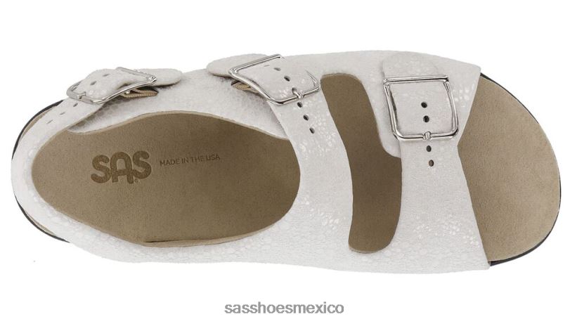 mx SAS mujer versátil sandalias holgadas con correa en el talón vainilla LVV46119
