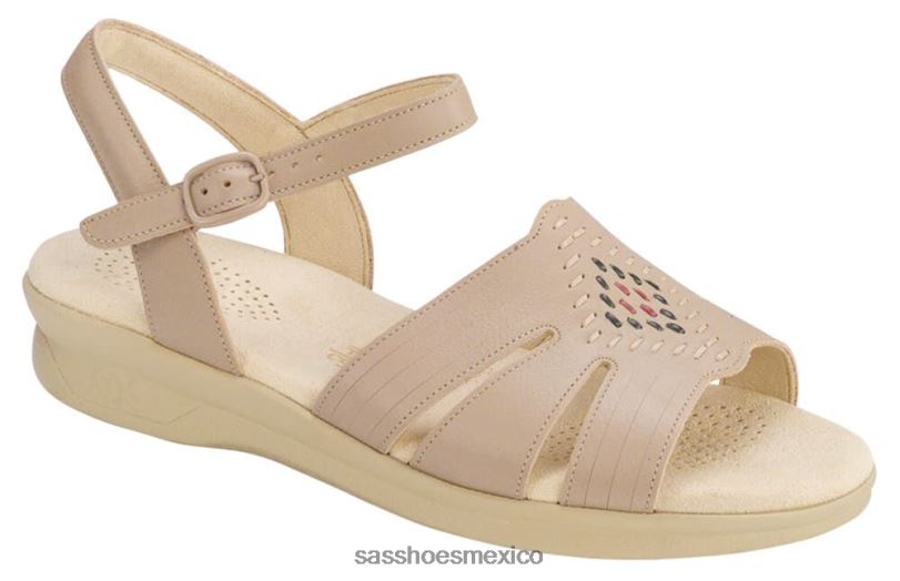 mx SAS mujer versátil sandalias huarache con tiras de cuarto natural LVV4664