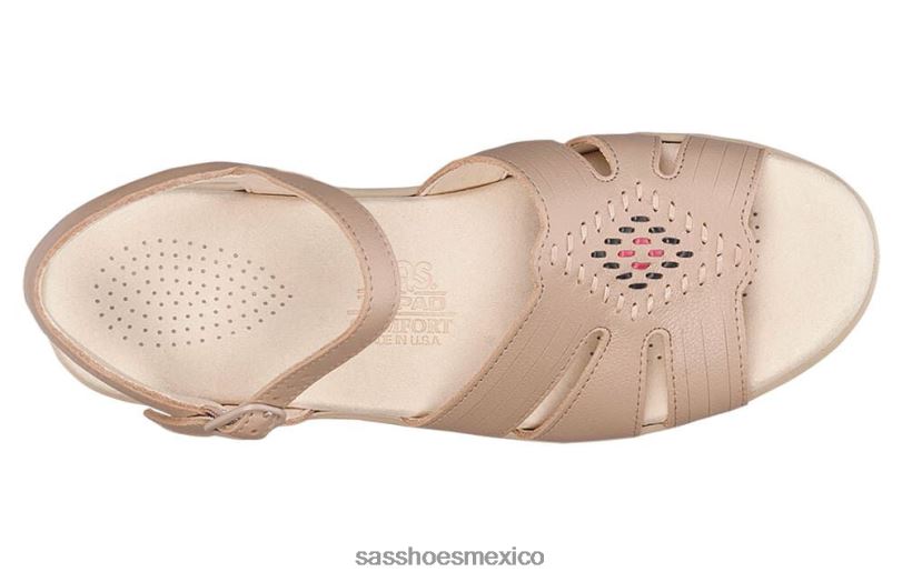 mx SAS mujer versátil sandalias huarache con tiras de cuarto natural LVV4664