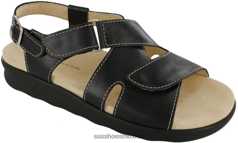 mx SAS mujer versátil sandalias huggy con tiras cruzadas Nerón LVV46169