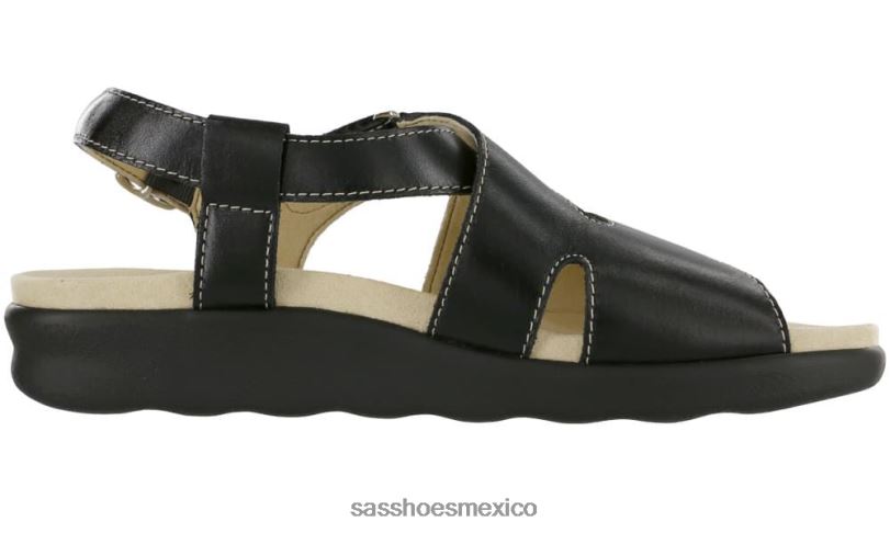 mx SAS mujer versátil sandalias huggy con tiras cruzadas Nerón LVV46169