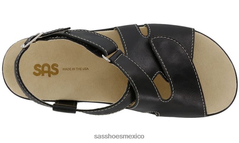 mx SAS mujer versátil sandalias huggy con tiras cruzadas Nerón LVV46169