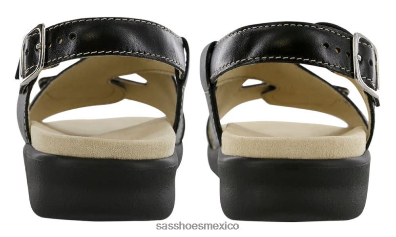mx SAS mujer versátil sandalias huggy con tiras cruzadas Nerón LVV46169