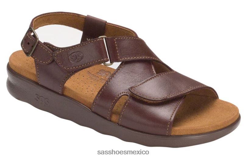 mx SAS mujer versátil sandalias huggy con tiras cruzadas canela LVV46165