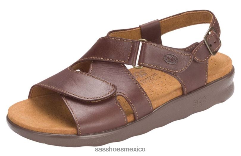 mx SAS mujer versátil sandalias huggy con tiras cruzadas canela LVV46165