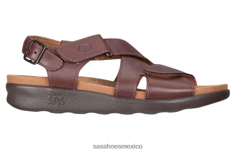 mx SAS mujer versátil sandalias huggy con tiras cruzadas canela LVV46165
