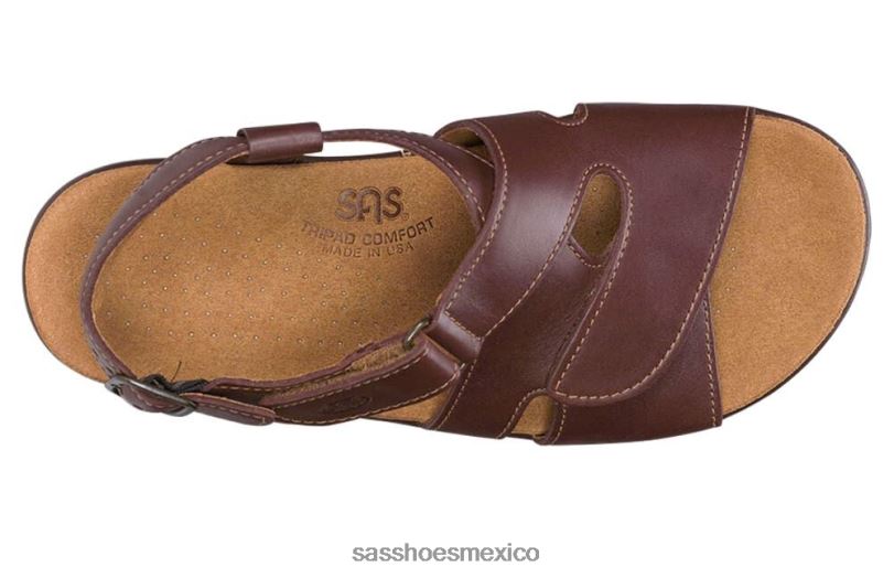 mx SAS mujer versátil sandalias huggy con tiras cruzadas canela LVV46165