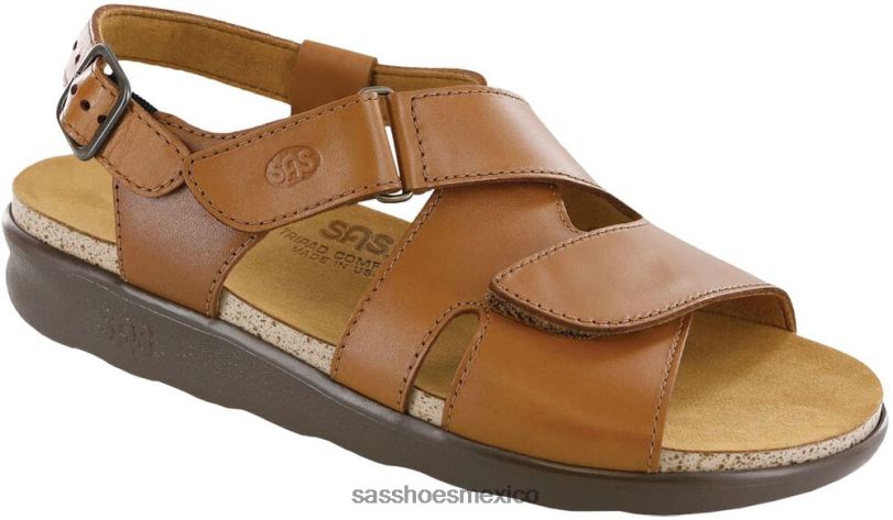 mx SAS mujer versátil sandalias huggy con tiras cruzadas caramelo LVV46166