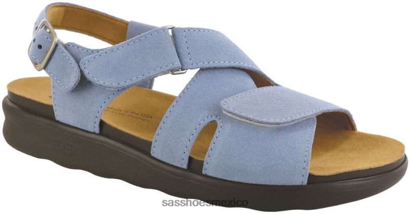 mx SAS mujer versátil sandalias huggy con tiras cruzadas cielo puerto LVV46163