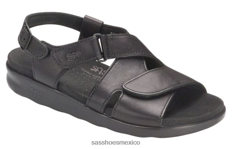 mx SAS mujer versátil sandalias huggy con tiras cruzadas negro LVV46167