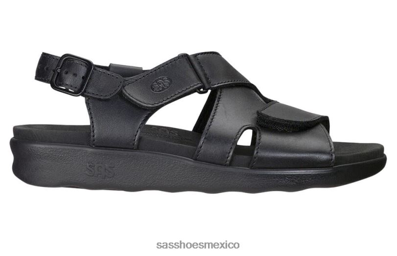 mx SAS mujer versátil sandalias huggy con tiras cruzadas negro LVV46167