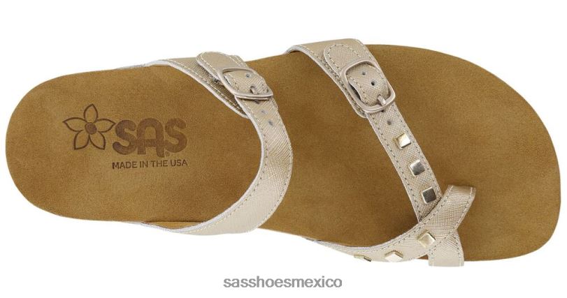 mx SAS mujer versátil sandalias jett toe loop oro metalizado LVV46134