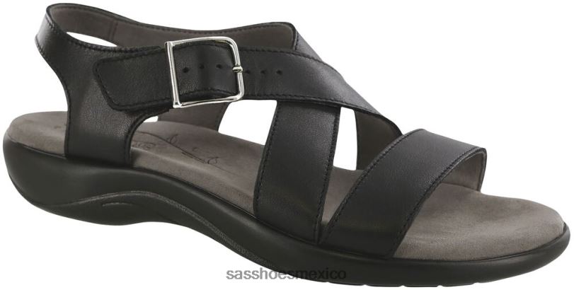 mx SAS mujer versátil sandalias laguna con tiras cruzadas negro LVV46171