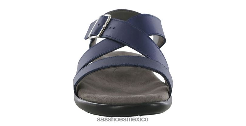 mx SAS mujer versátil sandalias laguna con tiras cruzadas perlado azul LVV46172