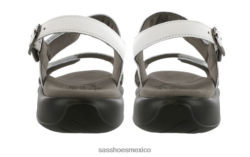 mx SAS mujer versátil sandalias nudu con correa en el talón blanco LVV4697