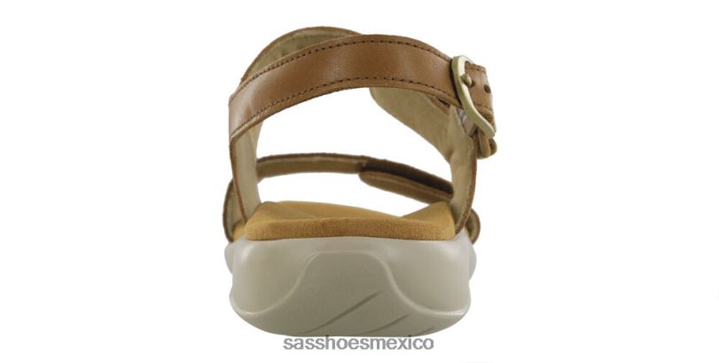 mx SAS mujer versátil sandalias nudu con correa en el talón color avellana LVV46101