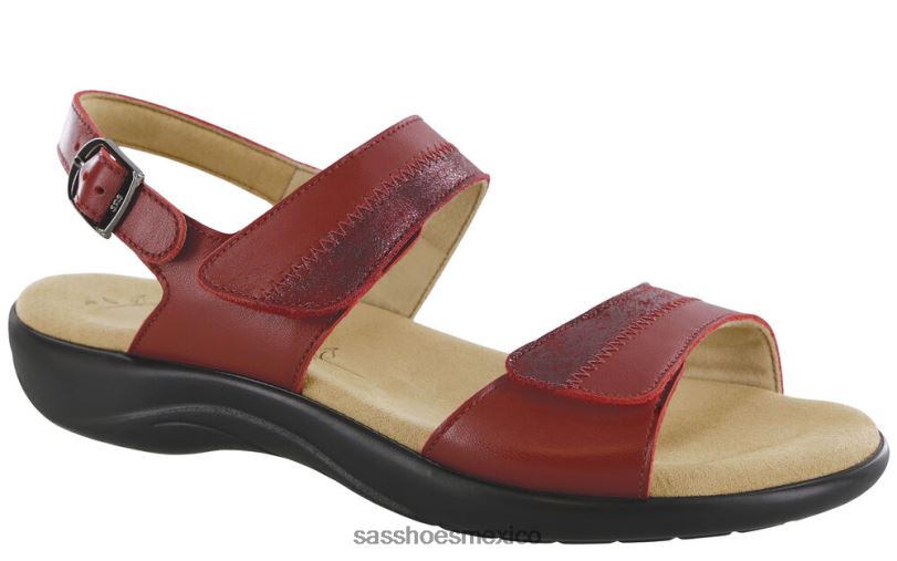 mx SAS mujer versátil sandalias nudu con correa en el talón rubí/cabernet LVV46100