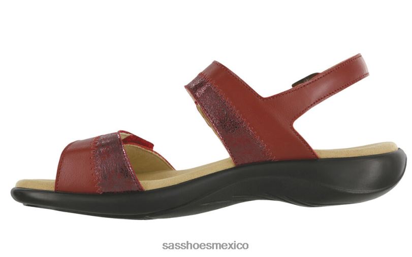 mx SAS mujer versátil sandalias nudu con correa en el talón rubí/cabernet LVV46100