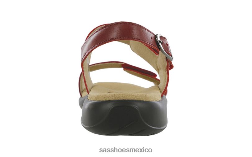 mx SAS mujer versátil sandalias nudu con correa en el talón rubí/cabernet LVV46100