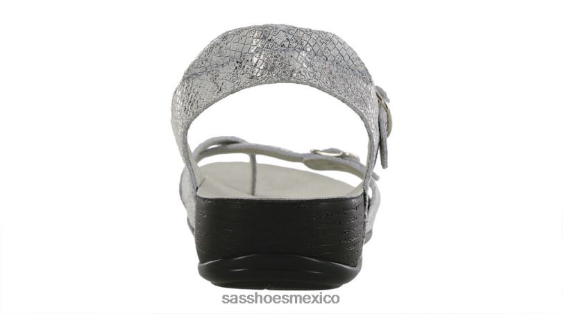 mx SAS mujer versátil sandalias pampa con lazo en el dedo plata LVV46136
