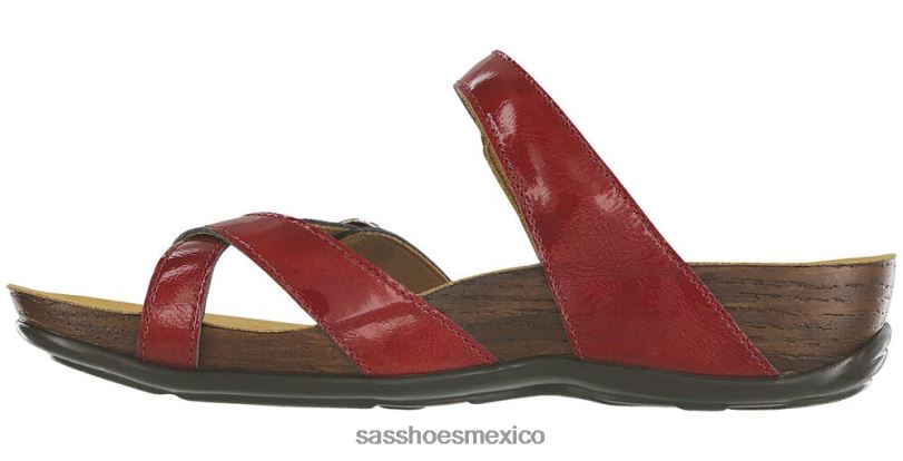 mx SAS mujer versátil sandalias tipo chanclas con tira en el dedo lápiz labial LVV46135