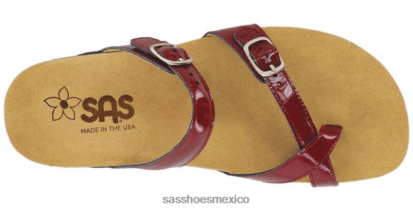 mx SAS mujer versátil sandalias tipo chanclas con tira en el dedo lápiz labial LVV46135