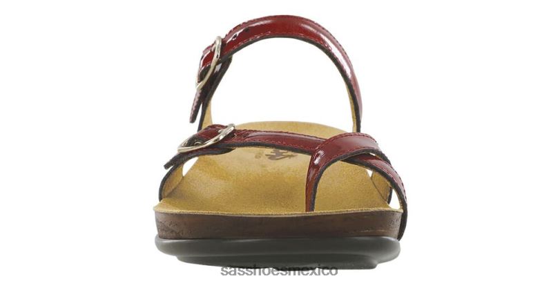 mx SAS mujer versátil sandalias tipo chanclas con tira en el dedo lápiz labial LVV46135