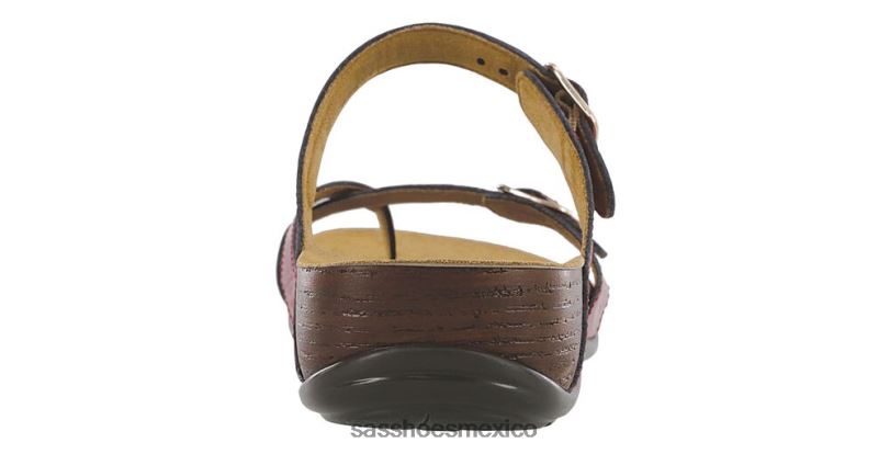 mx SAS mujer versátil sandalias tipo chanclas con tira en el dedo lápiz labial LVV46135