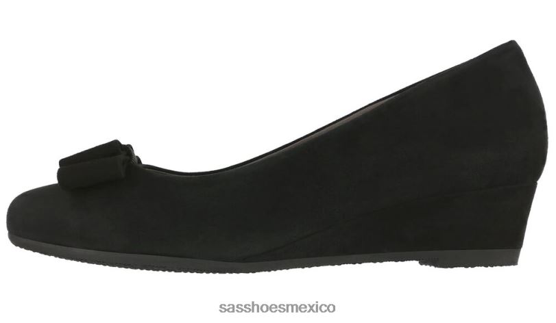 mx SAS mujer inspirado bomba de cuña audrey ante negro LVV46412