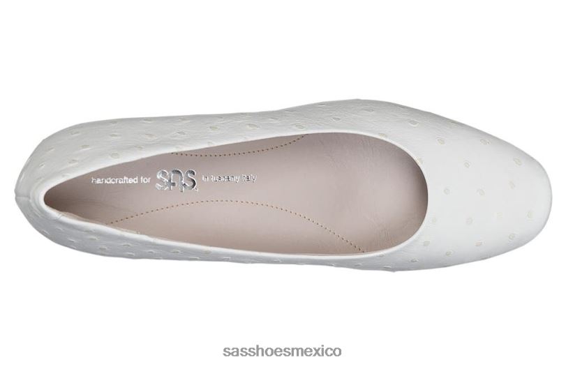 mx SAS mujer inspirado bomba de cuña sofía blanco LVV46325