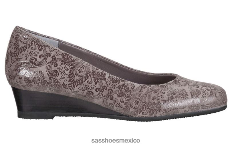 mx SAS mujer inspirado bomba de cuña sofía gris LVV46317