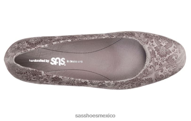 mx SAS mujer inspirado bomba de cuña sofía gris LVV46317