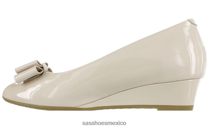 mx SAS mujer inspirado cuña peep toe ava patente ósea LVV46400