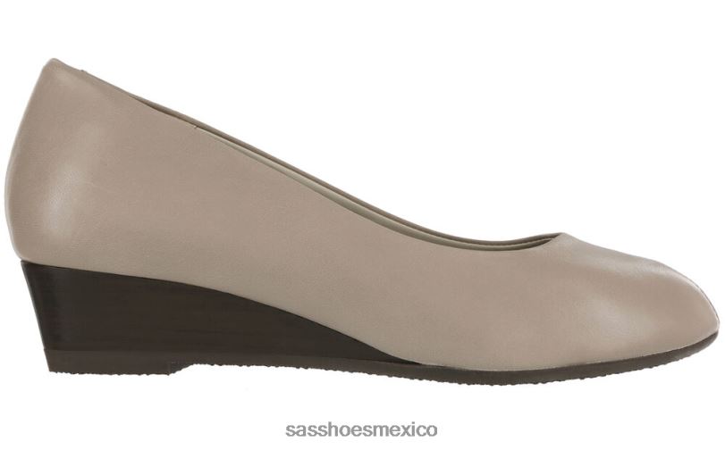mx SAS mujer inspirado cuña scarlett peep toe champiñón LVV46372