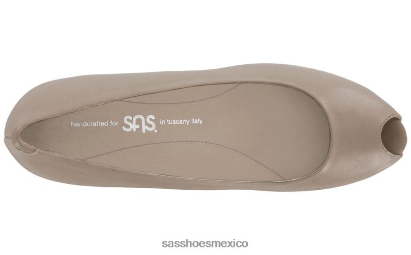 mx SAS mujer inspirado cuña scarlett peep toe champiñón LVV46372